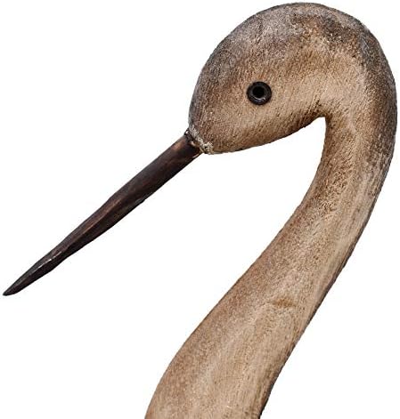 Rustic Wood Crane Nautical Decor Accent