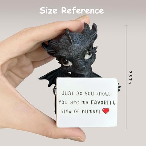 Dragon Figurine - Fantasy Decor with Customizable Sticker