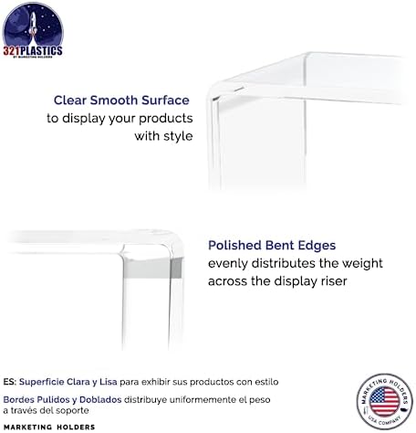Marketing Holders Clear Acrylic Riser Stand 4 Inch Square
