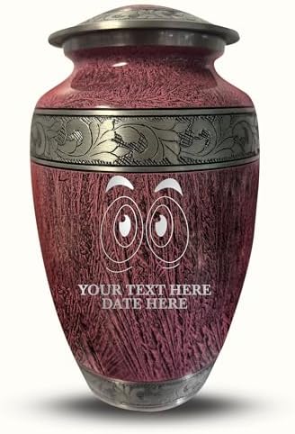 Personalized Cremation Urn with Funny Googly Eyes and Name