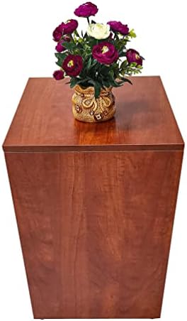 FixtureDisplays 24 Inch Pale Walnut Cube Display Riser Stand