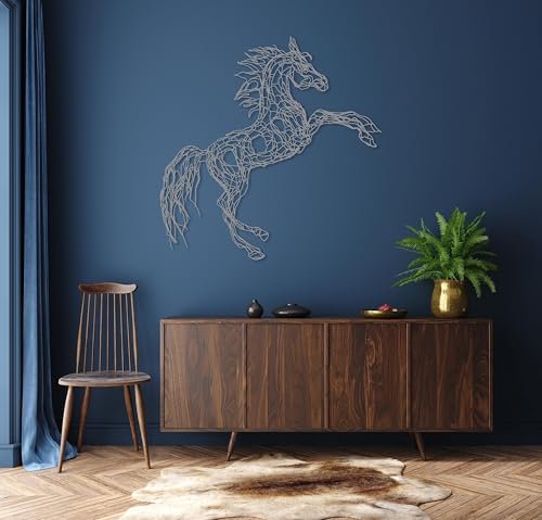 DecoSoul Tree Horse Metal Wall Art Decor 50x50cm