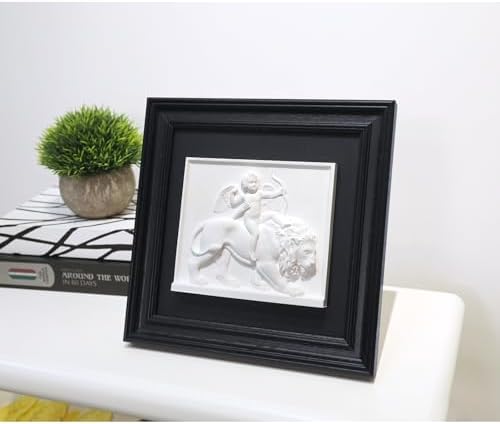 Folkor Life Wall Art Sculpture Classic Cupid Arrow with Black Frame