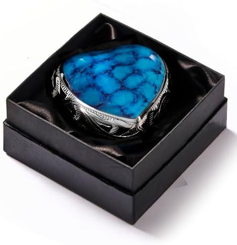 Trupoint Memorials Small Blue Heart Urn with Stand