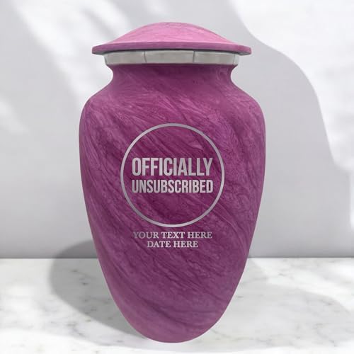 Custom Large Cremation Urn with Funny Design - Pink