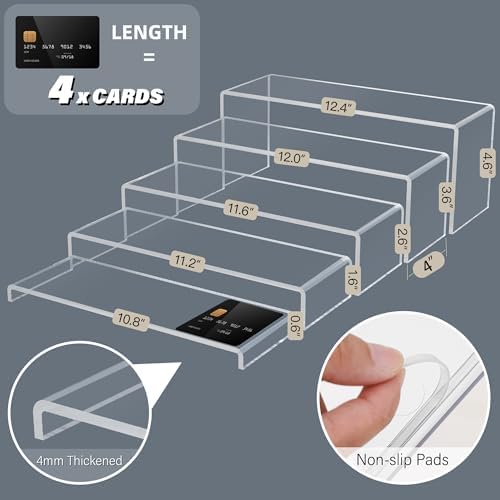 5 Pcs Acrylic Display Risers for Perfume Organizers and Collectibles