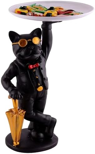 Cool Dog Showpiece with Plate for Home Decor
