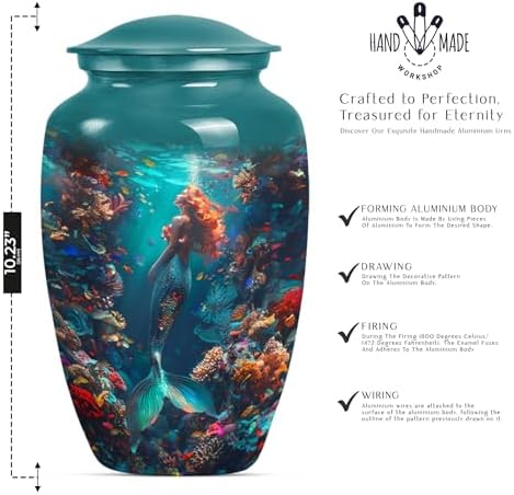 Mermaid Kingdom Funeral Urns for Human Ashes