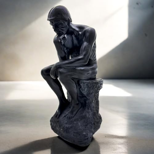 Resin Thinker Statue Decorative Sculpture for Home Office