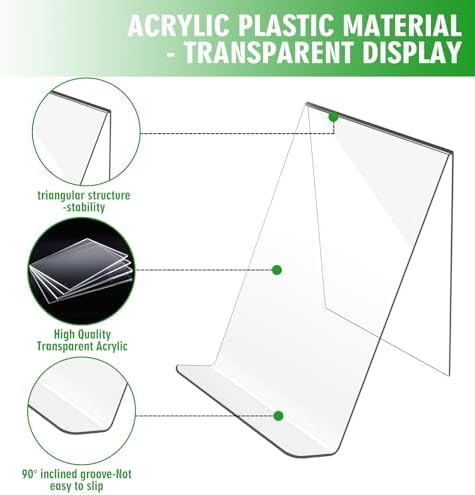 Trophable Acrylic Book Stand - 4x5 Inch Clear Easel