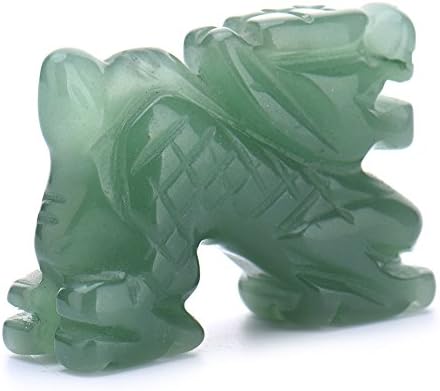 AITELEI 2-Inch Carved Aventurine Dragon Ornament