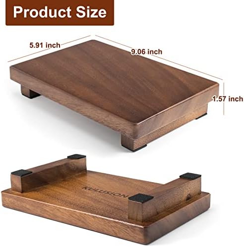 Walnut Wood Pedestal Stand for Soap Candles Jewelry Display