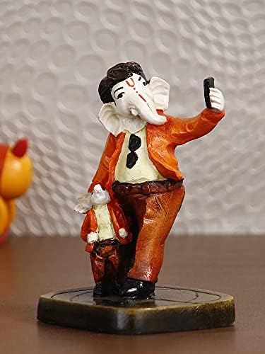 Handcrafted Polyresin Lord Ganesha Selfie Statue Decor