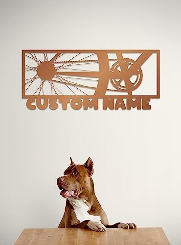 Personalized Metal Bike Wall Art - Customizable Decor