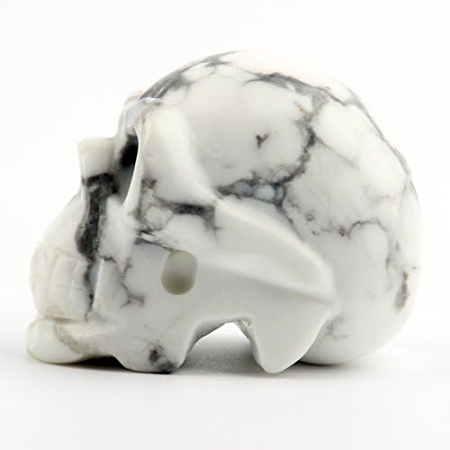 20 Inch Natural Carved Skull Reiki Healing Stone Statue Collectible Figurine