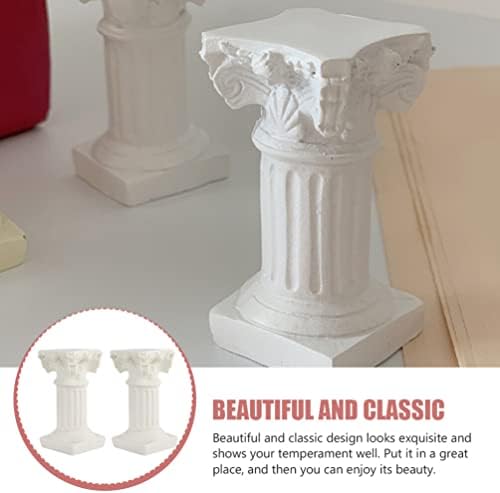 Generic Roman Pillars Mini White Resin Figurine Wedding Table Decoration