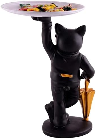 Cool Dog Showpiece with Plate for Home Decor