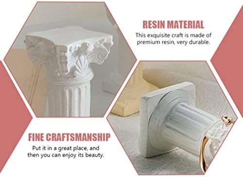 Generic Roman Pillars Mini White Resin Figurine Wedding Table Decoration