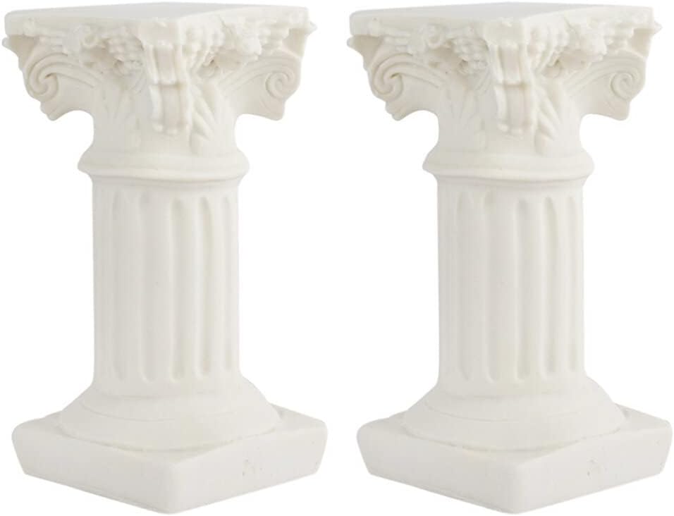 Generic Roman Pillars Mini White Resin Figurine Wedding Table Decoration