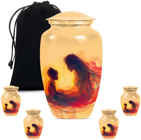Elegant Cremation Urns Set - Decorative Ash Urns for Adults
