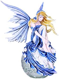 Blue Dream Fairy Crystal Ball Resin Figurine