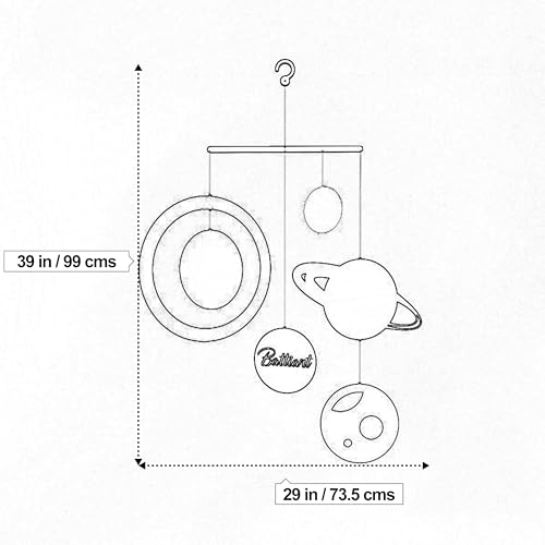Solar System Hanging Mobile with Planets - Cosmic Decor