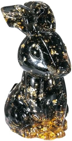Resin Crystal Bunny Figurine Decor Collectible Statue