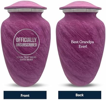 Custom Large Cremation Urn with Funny Design - Pink