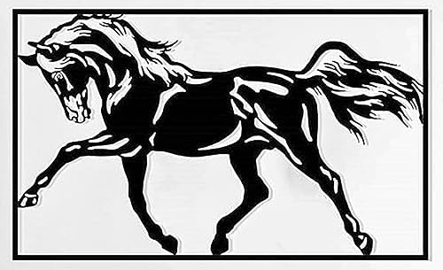 NORTH KAISER Black Metal Horse Wall Art