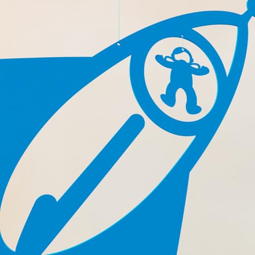 Rocket with Astronaut and Planet Hanging Decor for Kids