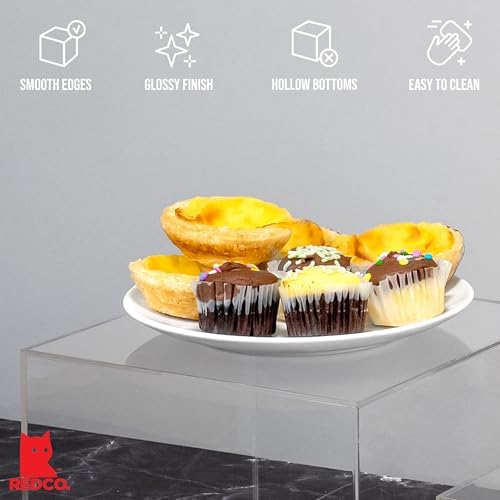 Red Co Clear Acrylic Cube Display Riser Stands 3-Pack