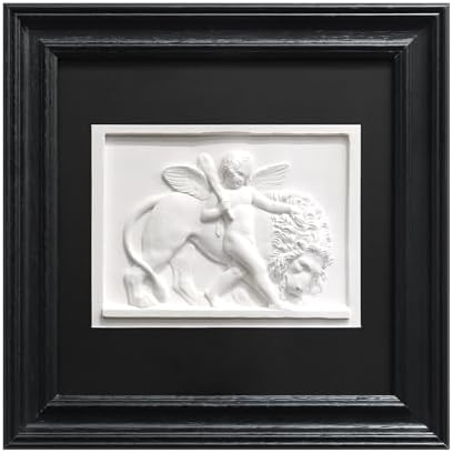 Folkor Life Wall Art Sculpture Classic Cupid Arrow with Black Frame