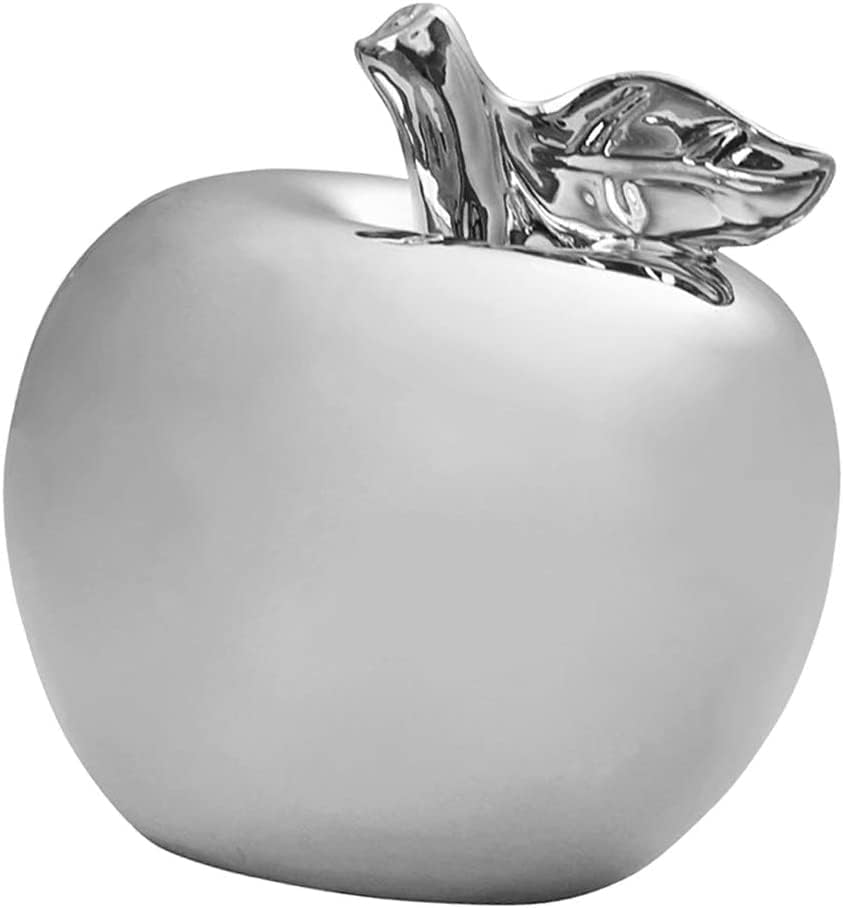 Ceramic Apple Ornament Silver Decorative Figurine