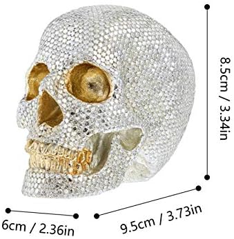Halloween Skull Statue with Crystal Rhinestones