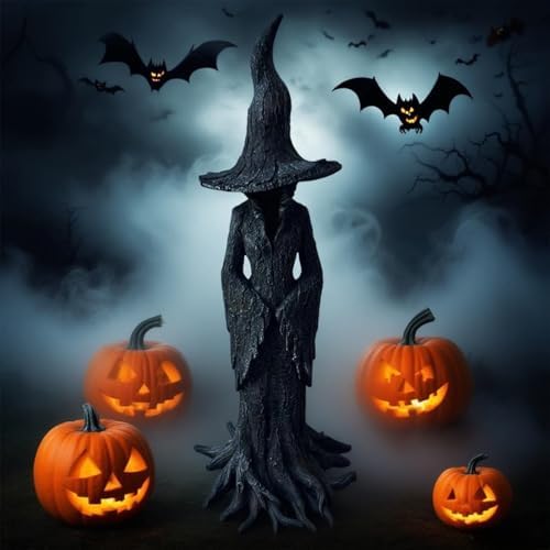 EGH Halloween Witch Statue - 197 Inch Gothic Resin Decor