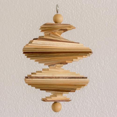 Novica Artisan Handcrafted Wood Mobile Brown