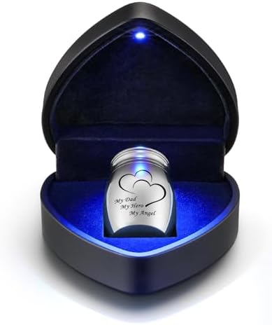 Dletay 157 Inch Heart Shaped Cremation Urn for Ashes