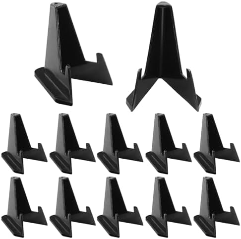 Hordion 12 Pack Black Acrylic Easel Display Stand