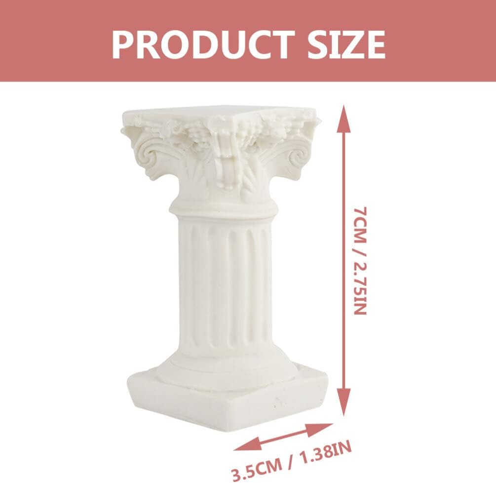 Generic Roman Pillars Mini White Resin Figurine Wedding Table Decoration