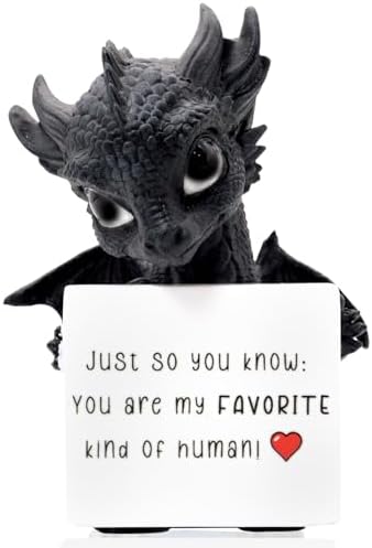 Dragon Figurine - Fantasy Decor with Customizable Sticker