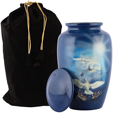 Blue Hummingbird Large Adult Cremation Urn