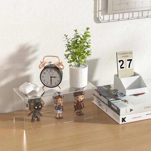 3pcs Square Acrylic Display Risers for Collectibles and Decor
