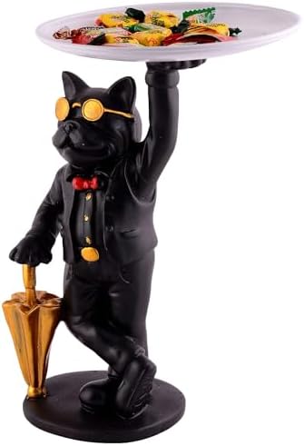 Cool Dog Showpiece with Plate for Home Decor
