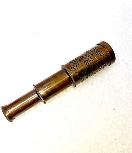 6 Inch Brass Telescope Home Decor Accents