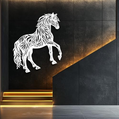 Flewfar Horse Wall Art Modern Metal Decor Steed
