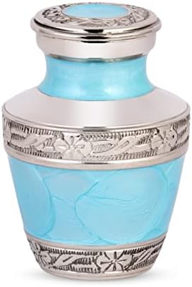 Small Urns for Human Ashes Adult Ocean Blue Keepsake Urn Set