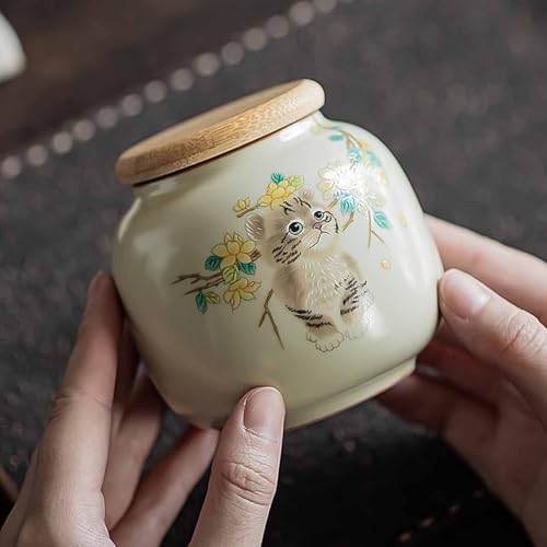 KaBuea Small Pet Cremation Urn - Ceramic White Memorial Keepsake