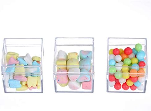 Angwang Clear Acrylic 5 Sided Jewelry Display Box Case Square Cube Props Box