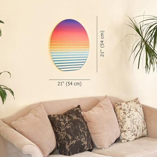 NEODECO Sunset on Sea Metal Wall Art