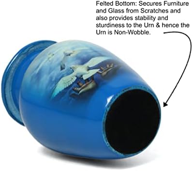 Serenity Dove Painted Mini Cremation Urn - Small Keepsake
